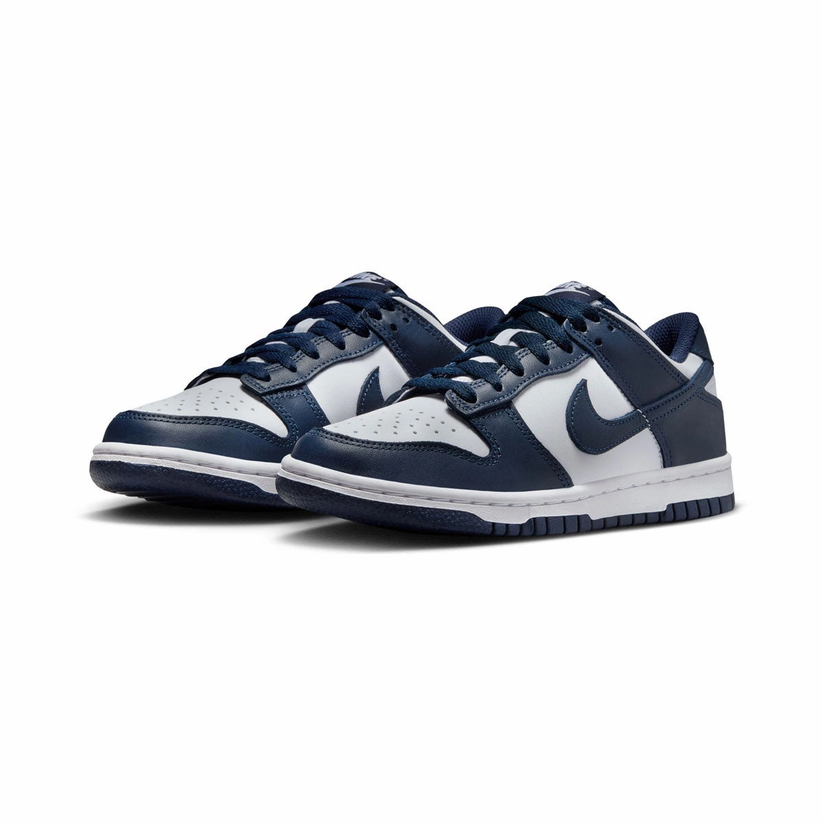 Nike Dunk Low 'White Midnight Navy' Big Kids' Shoes Shoes That Can Turn Into Skates