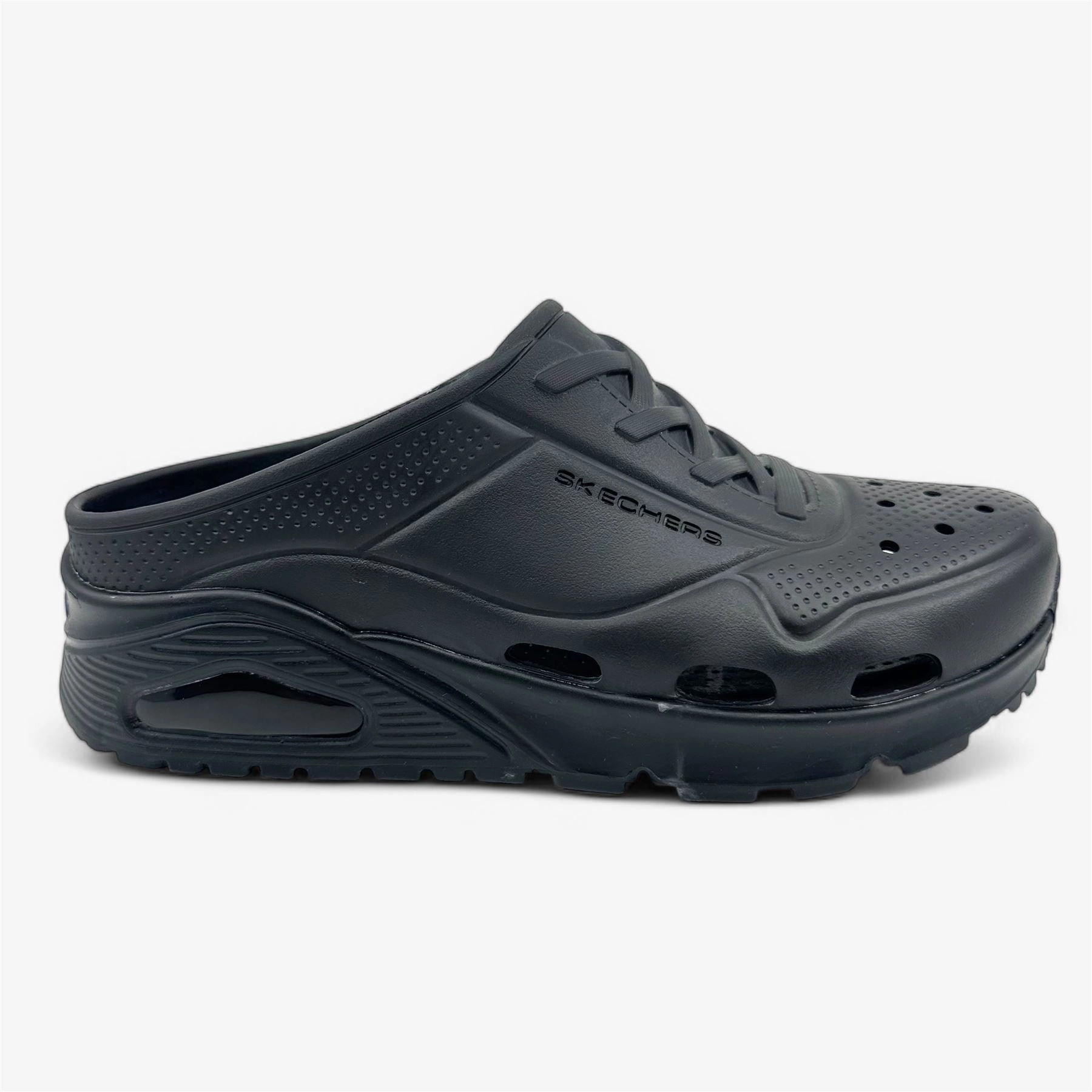 Skechers Arch Fit Uno To The Max Black Womens Size 7 Casual Foamies Clog Most Comfortable Shoes For Walking All Day