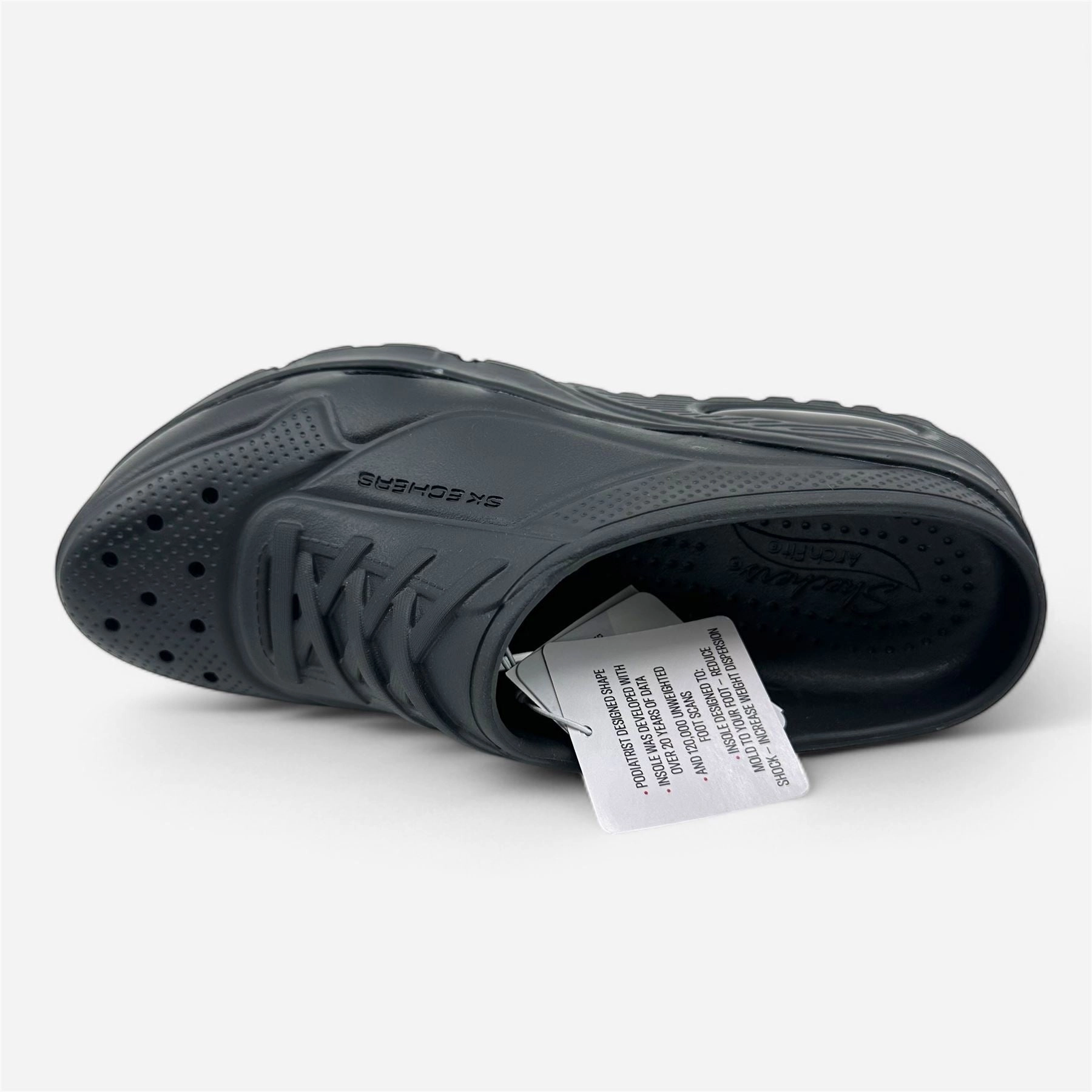 Skechers Arch Fit Uno To The Max Black Womens Size 7 Casual Foamies Clog For Walking With Back Pain Best Walking