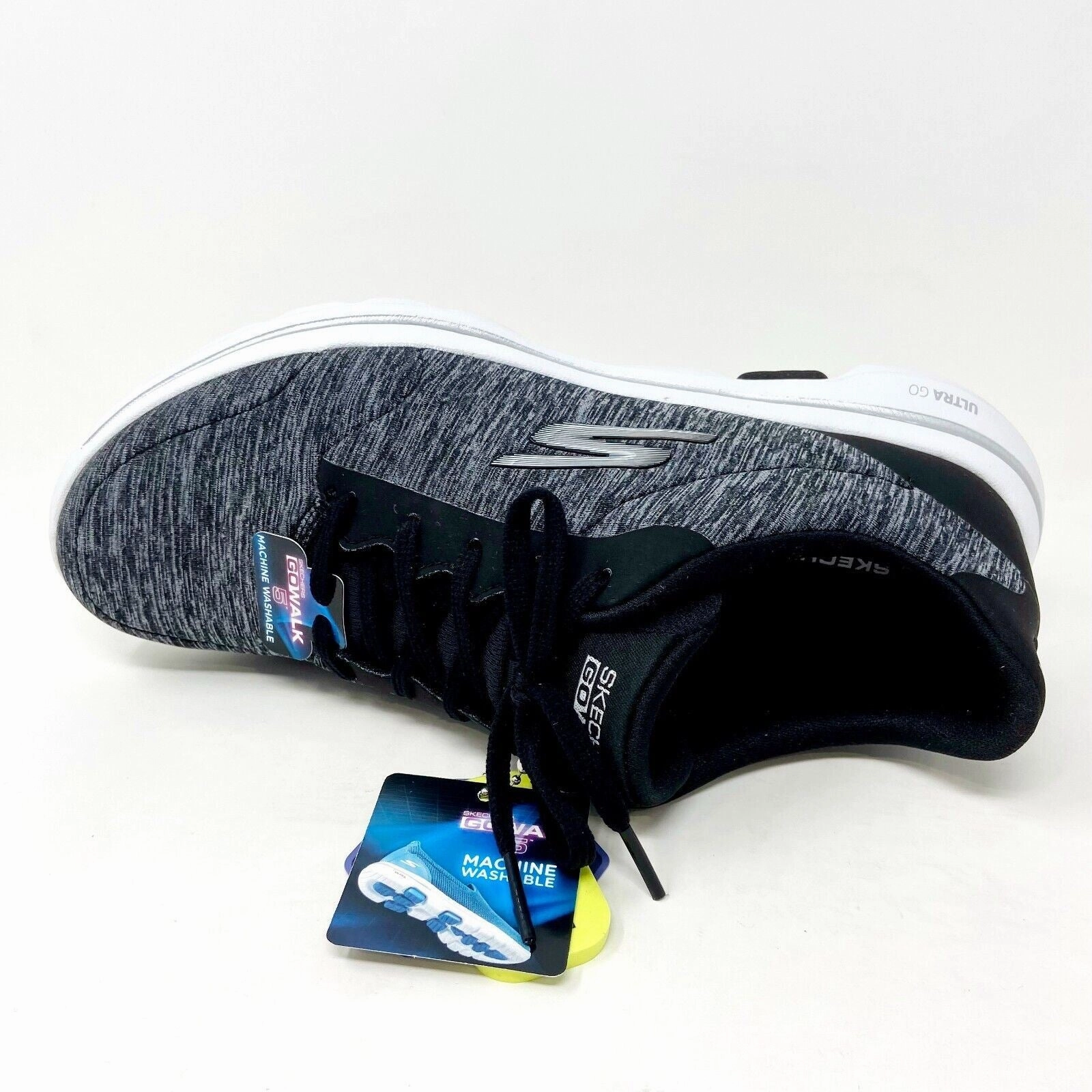 Best Shoes For Concrete Walking Skechers Go Walk 5 True Black White Womens Athletic Casual Sneakers