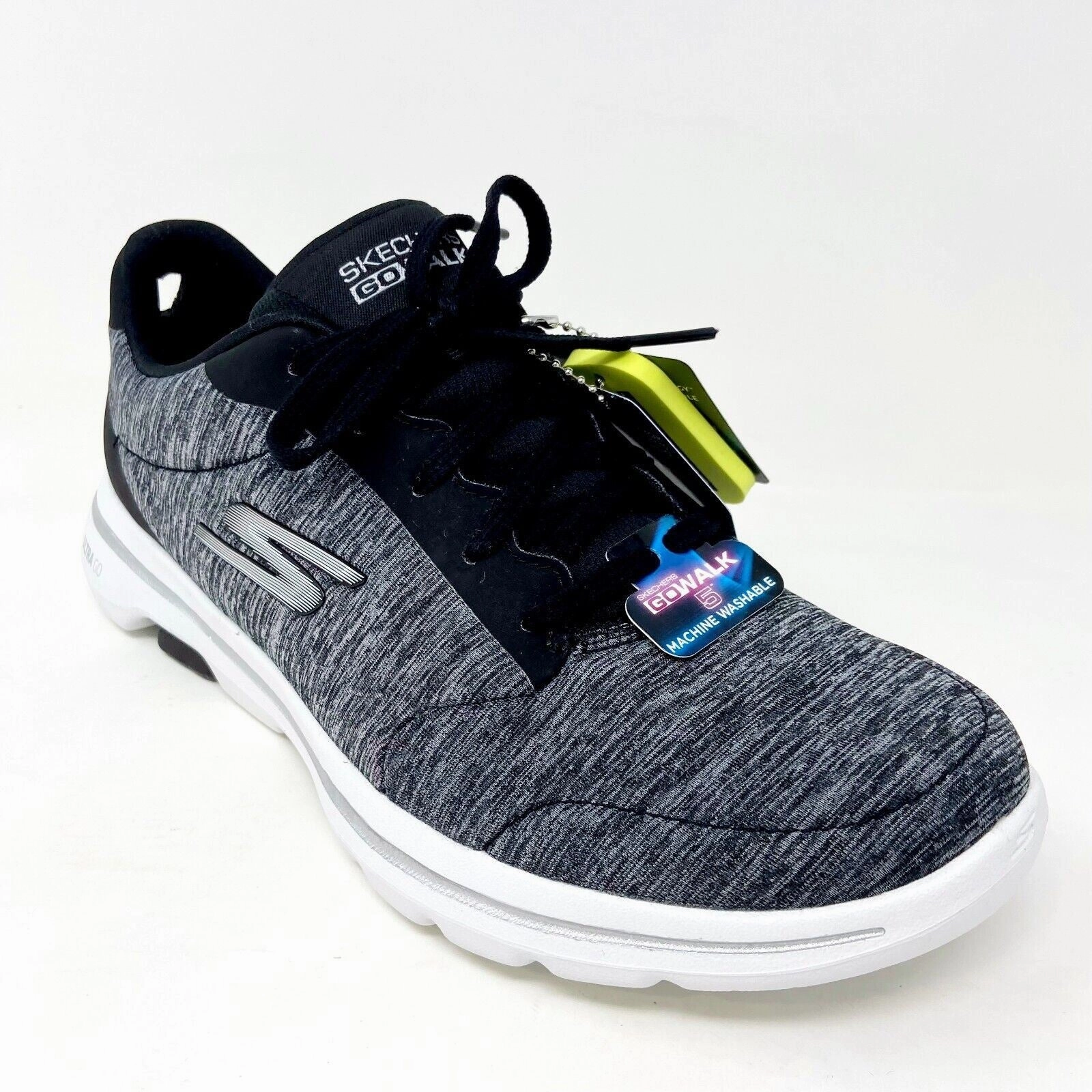 Skechers Go Walk 5 True Black White Womens Athletic Casual Sneakers Underpronation Walking Shoes