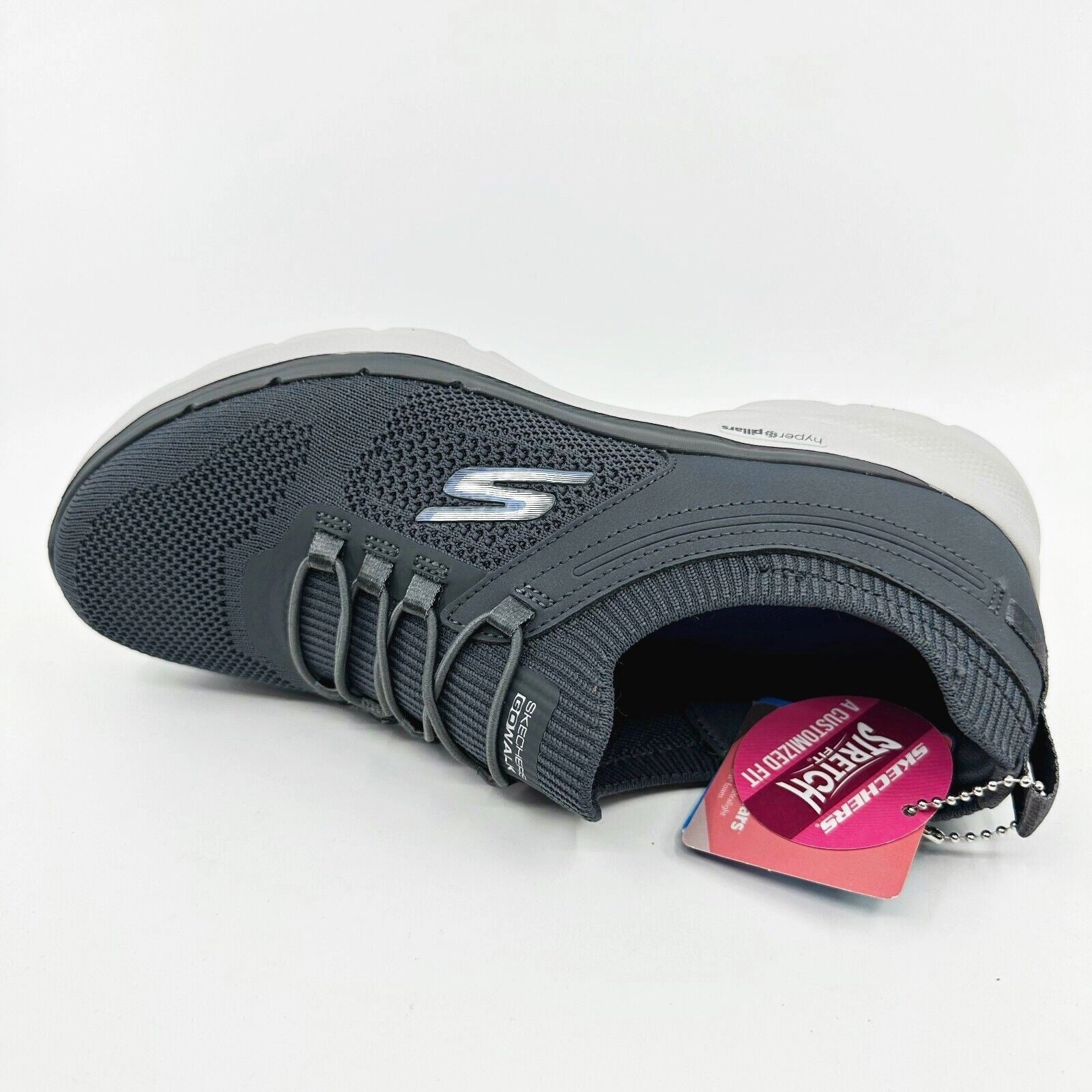 Supportive Walking Skechers Go Walk 6 Summer Sparks Charcoal Womens Comfort Shoes