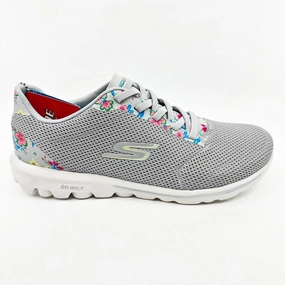 For Walking Best Tennis Skechers Go Walk Classic Cream Gray Womens Wide Athletic Sneakers