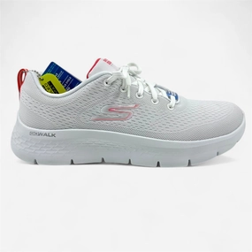 Skechers Go Walk Flex Cali White Hot Coral Womens Size 9.5 Athletic Sneaker Vionic Walking Shoe Walking