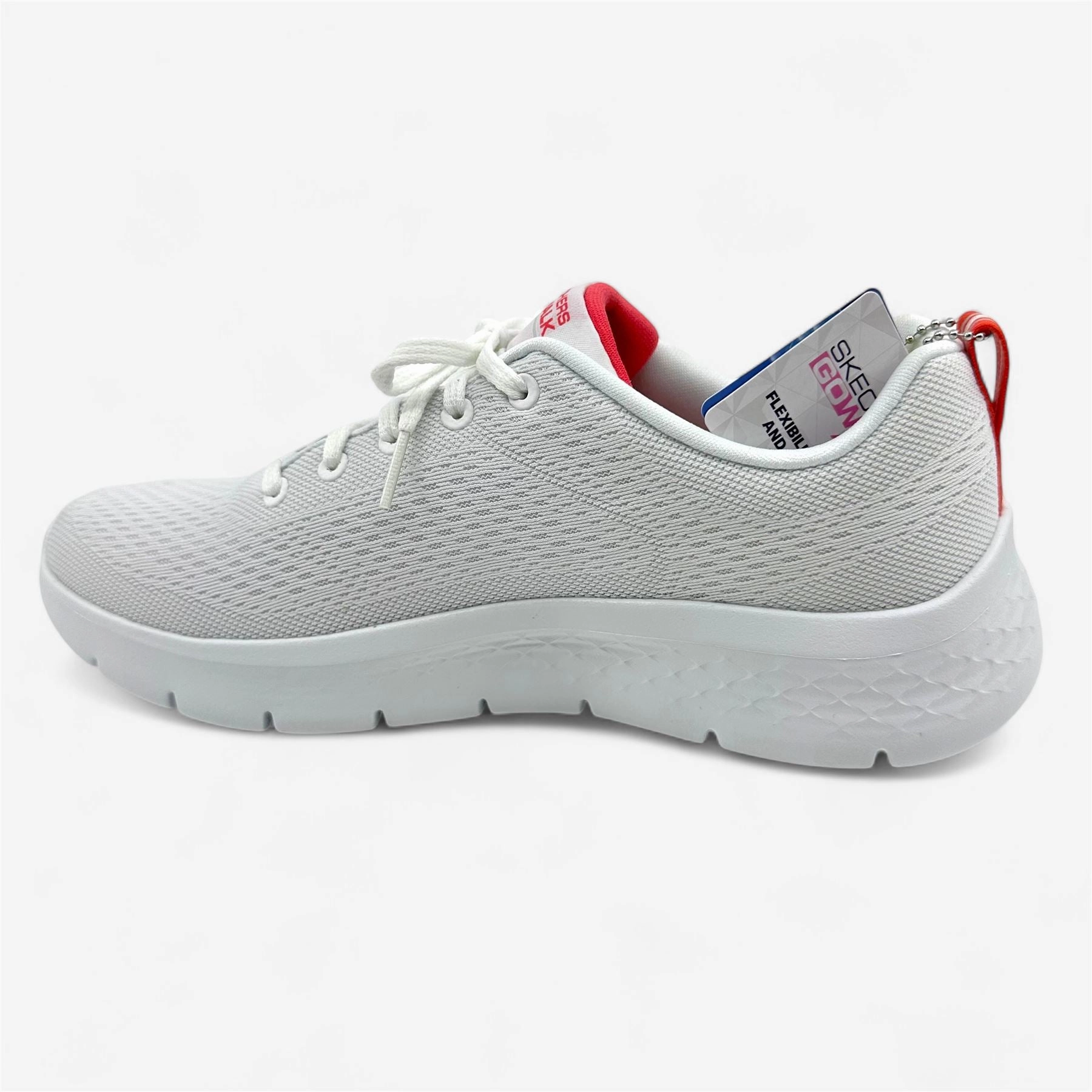 Skechers Go Walk Flex Cali White Hot Coral Womens Size 9.5 Athletic Sneaker For Walking And Standing All Day Good