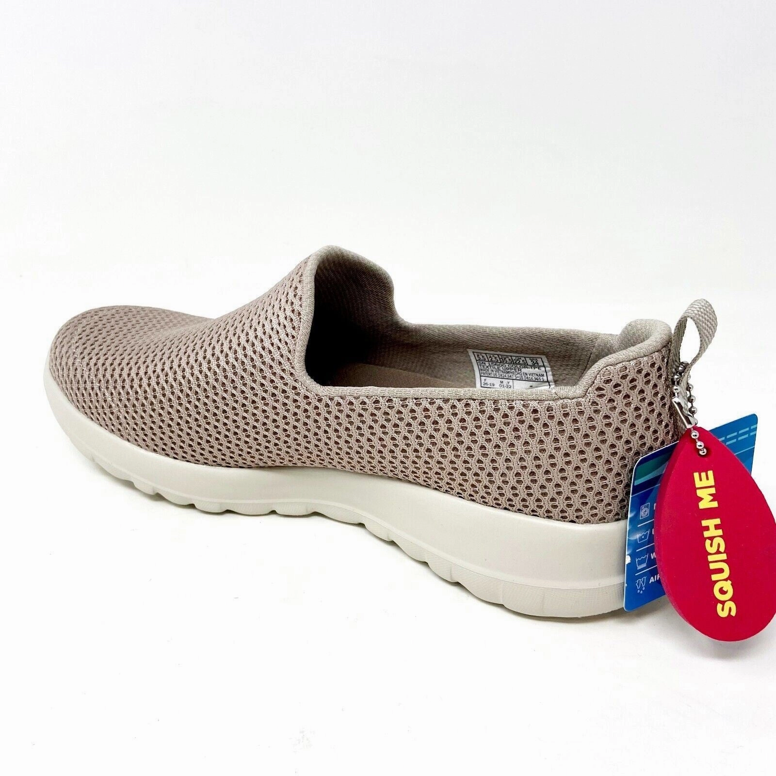 Walking Shoe Company Skechers Go Walk Joy Taupe Womens Casual Slip On Comfort Shoes