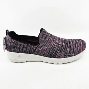 For Plantar Best Walking Skechers Go Walk Joy Terrific Black Pink Womens Slip On Comfort Shoes