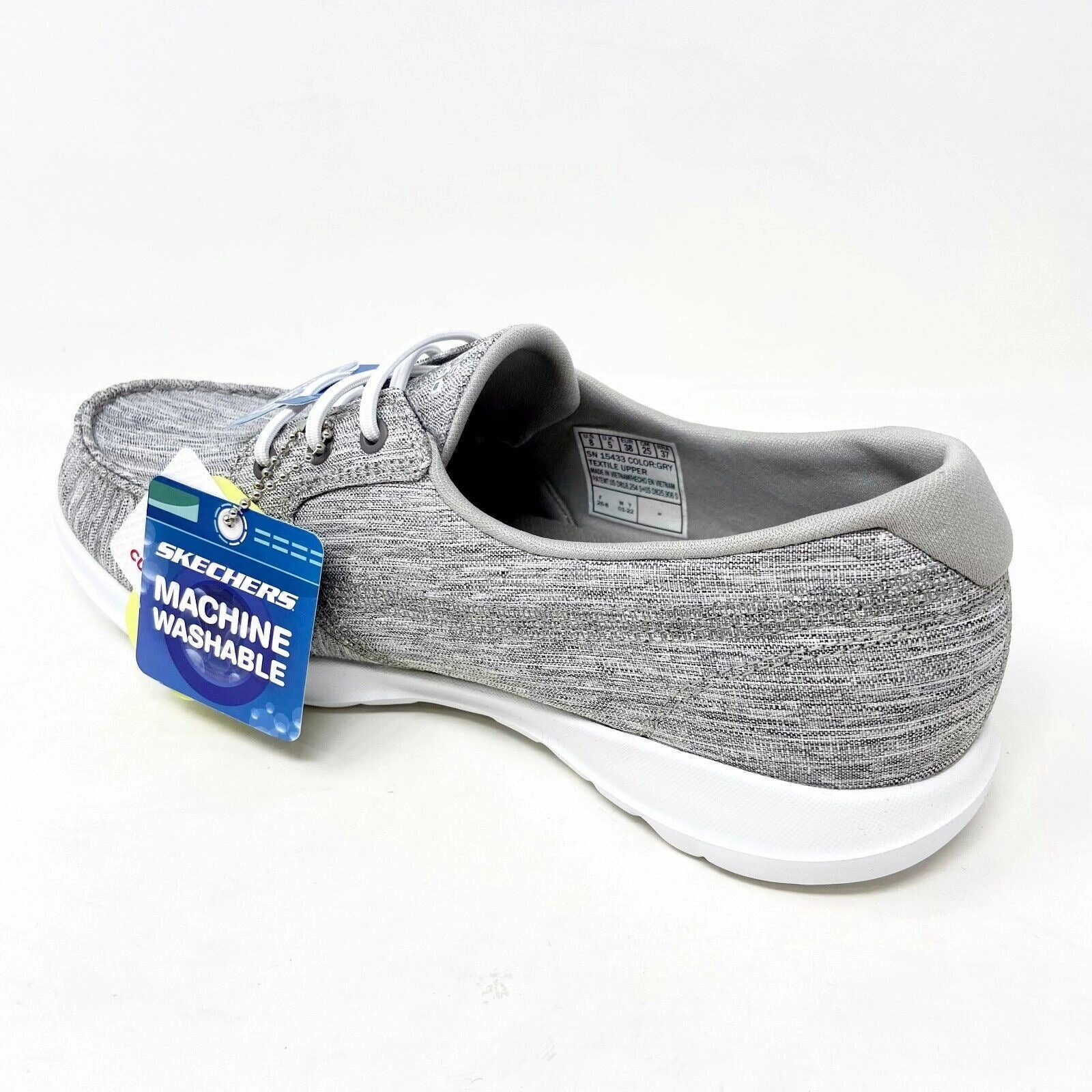 For Walking Comfortable Walking Skechers Go Walk Lite Isla Gray Womens Boat  Casual Shoes
