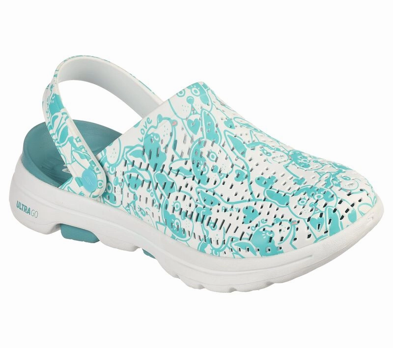 Wizard Slippers Skechers GOwalk 5 Women's Slipper Sandal  111001 Real Teal Green | Plush Faux Fur Lining, Lightweight Slip-On Comfort Shoe, Ultra Go Cushioning, Machine Washable, Ideal for Indoor & Casual Wear