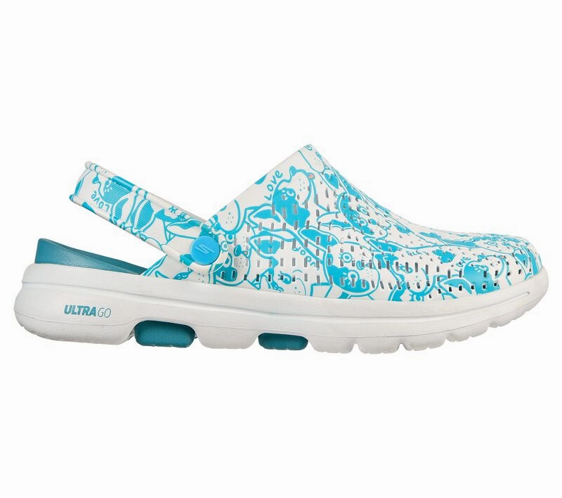 Skechers GOwalk 5 Women's Slipper Sandal  111001 Real Teal Green | Plush Faux Fur Lining, Lightweight Slip-On Comfort Shoe, Ultra Go Cushioning, Machine Washable, Ideal for Indoor & Casual Wear Fat Face Slippers