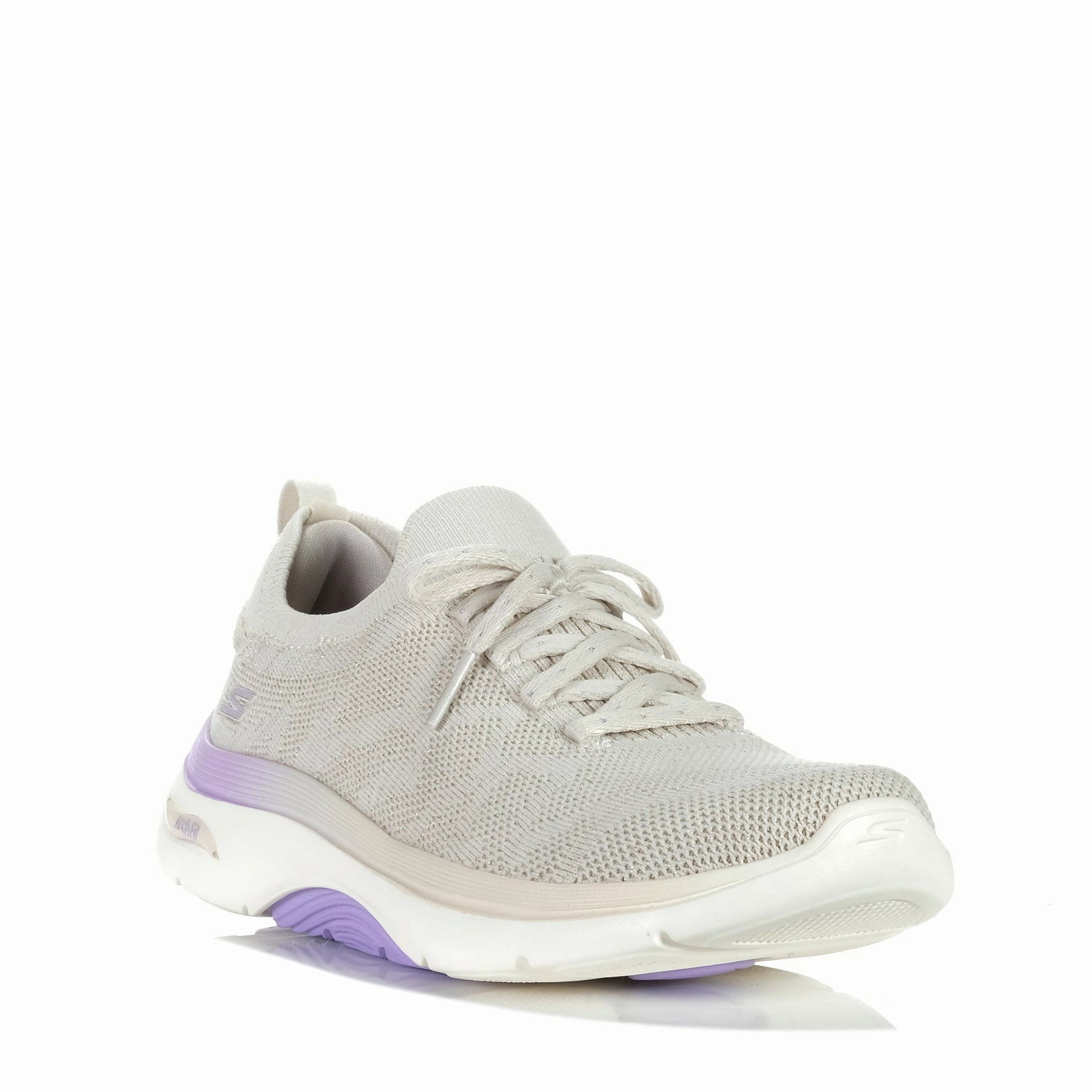 Skechers GOwalk Arch Fit 2.0 - Bel 125320 Natural/Purple For Fast Walking Best