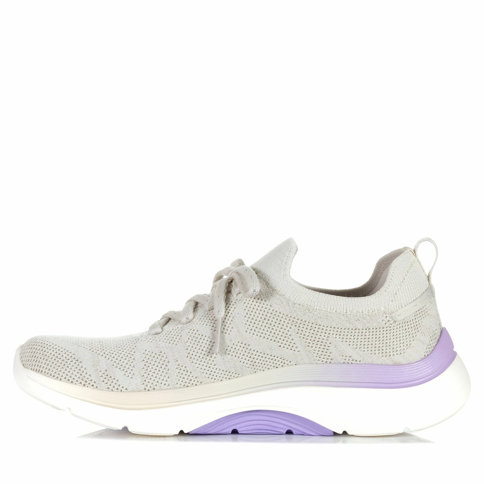 Skechers GOwalk Arch Fit 2.0 - Bel 125320 Natural/Purple For Knee Pain Best Walking