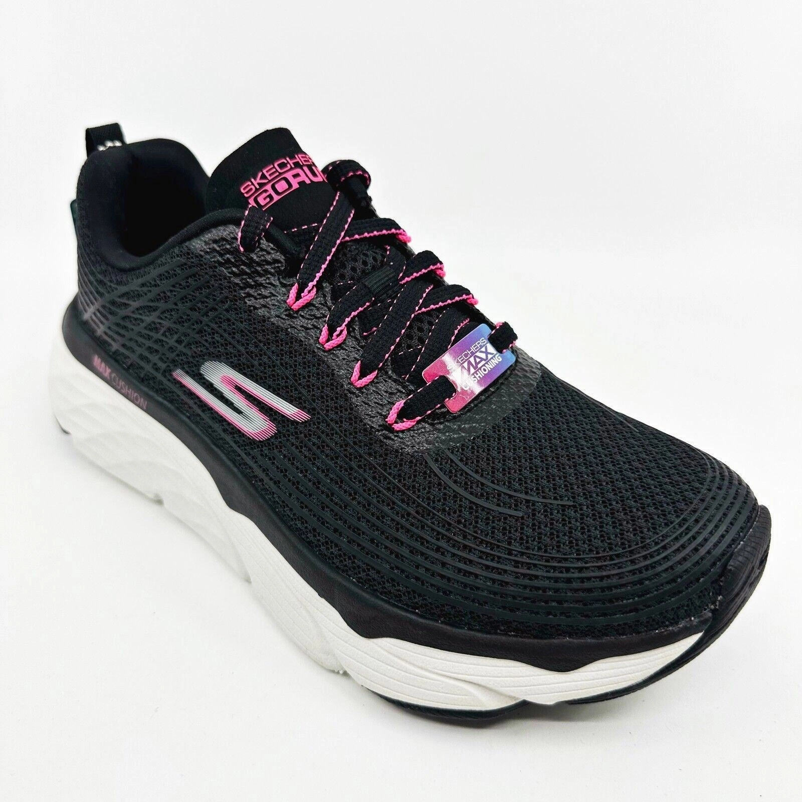 To Wear With Dresses Walking Skechers Max Cushioning Premier Black Pink Womens Size 6 Athletic Shoes