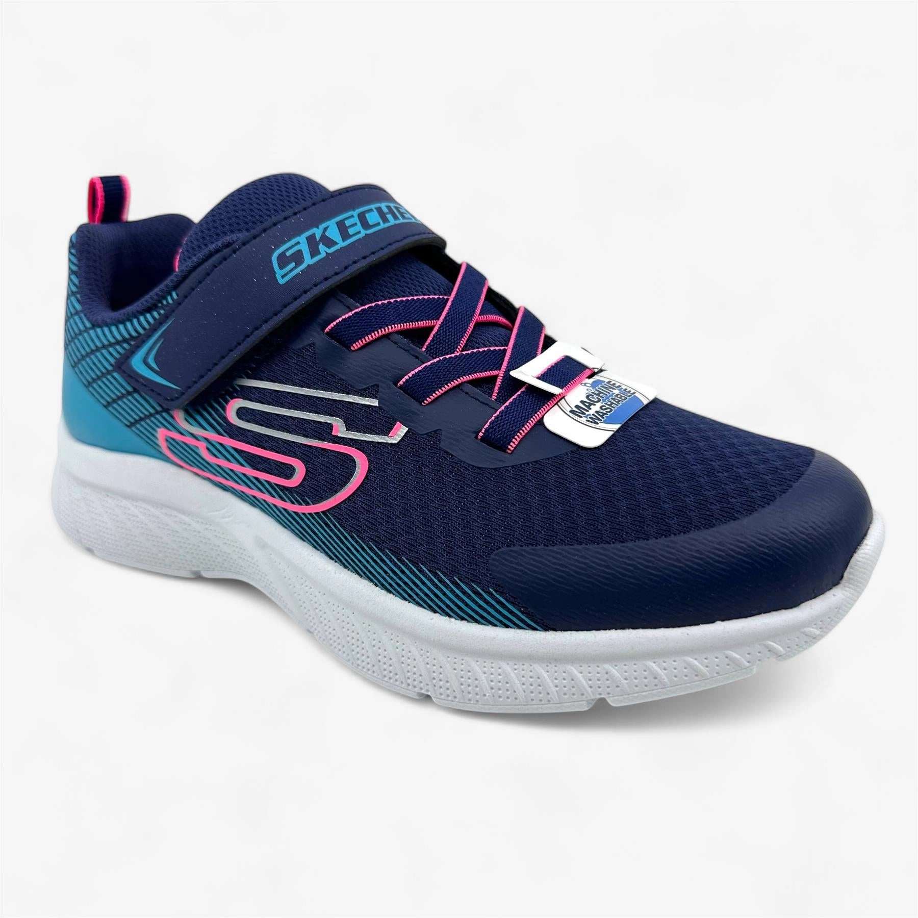 Travel Walking Skechers Microspec Plus Sprint Speed Navy Blue Kids Unisex Kids Size 3 Sneaker