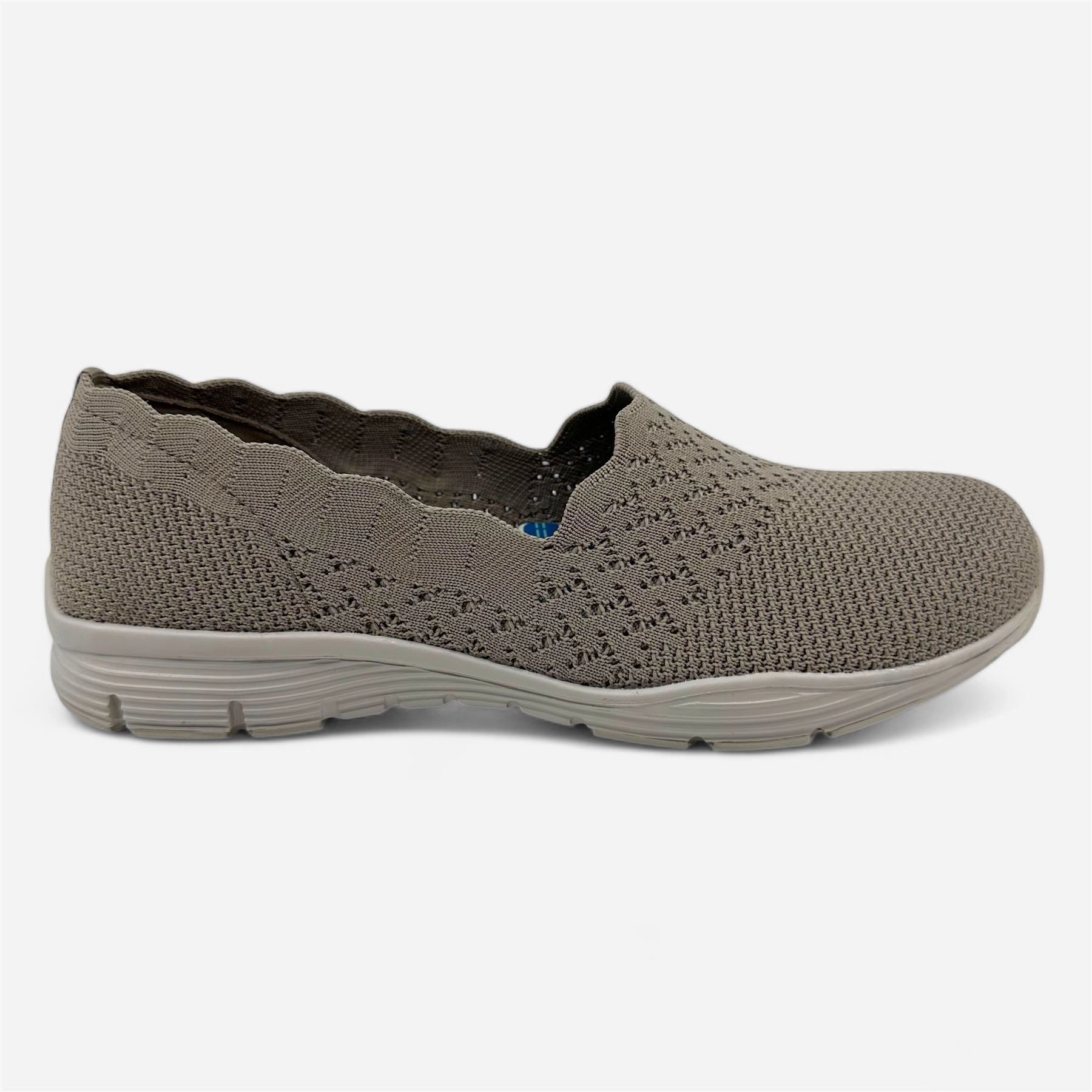 Tennis Skechers Seager Stat Taupe Womens Size 8.5 Casual Slip-On