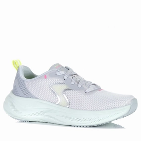 Best Walking Shoe For Plantar Fasciitis Skechers Skech Cloud - Smooth Wave 150562 Light Grey/Green