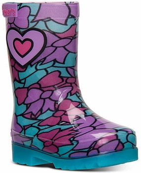 Skechers Toddler Girls' S Lights Light-Up Waterspout Rain Boots from Finish Line Boots Kinky