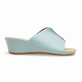 Dad Slippers Sky Blue Formal Slipper For Ladies PU0621