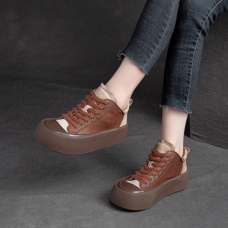 Austin Casual Shoe Women Retro Leather Thick Soled Casual Shoes