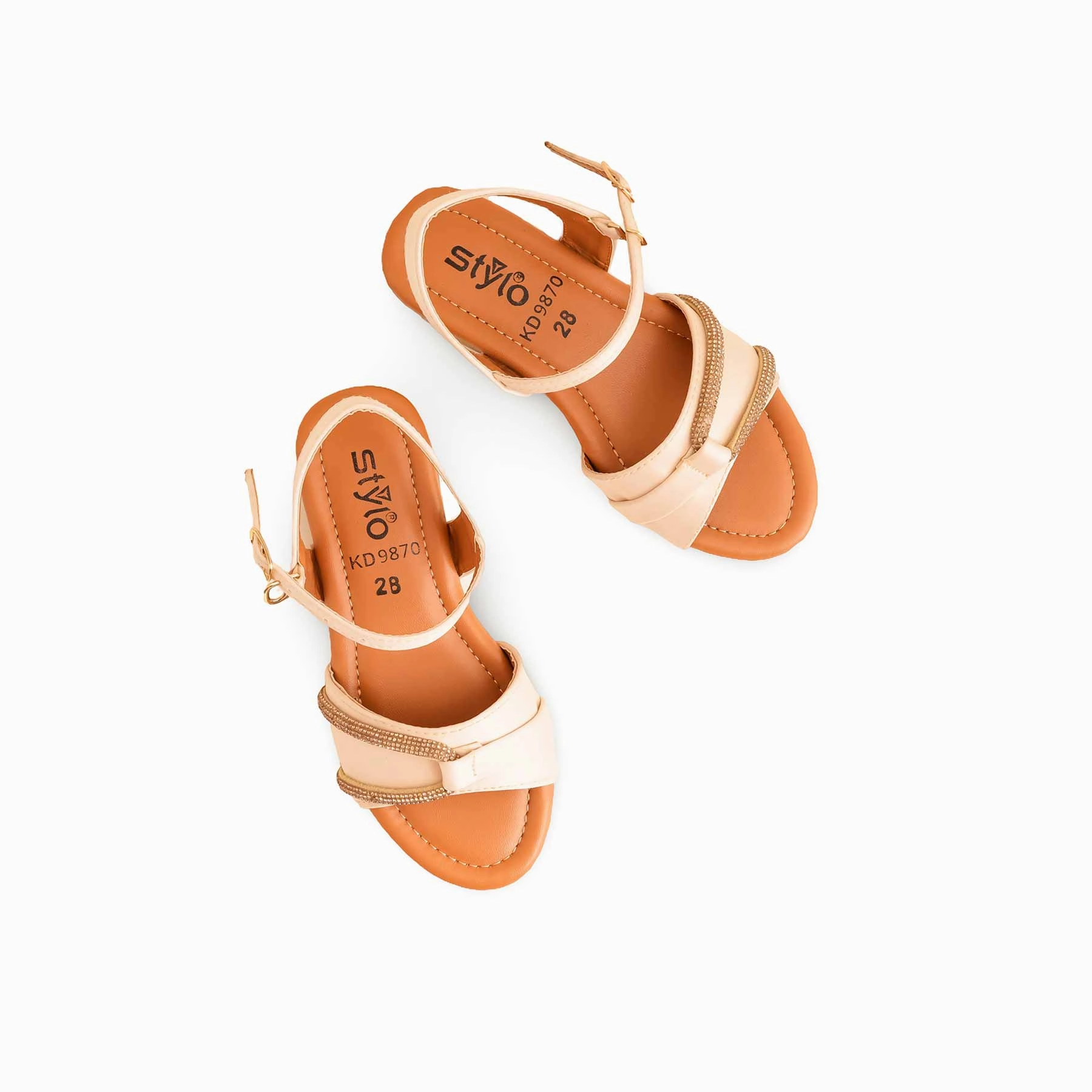 Comfortable Slippers Girls Golden Formal Sandal KD9870