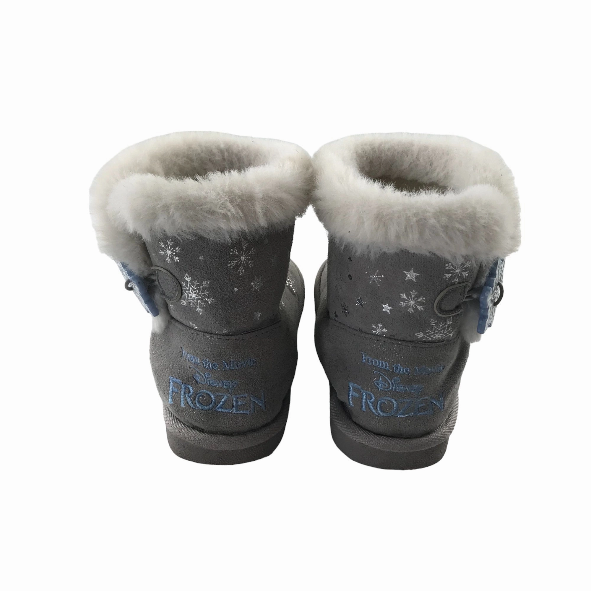 Slippers With Wool Slippers 12 Junior Grey Frozen Ankle High Fluffy Inside