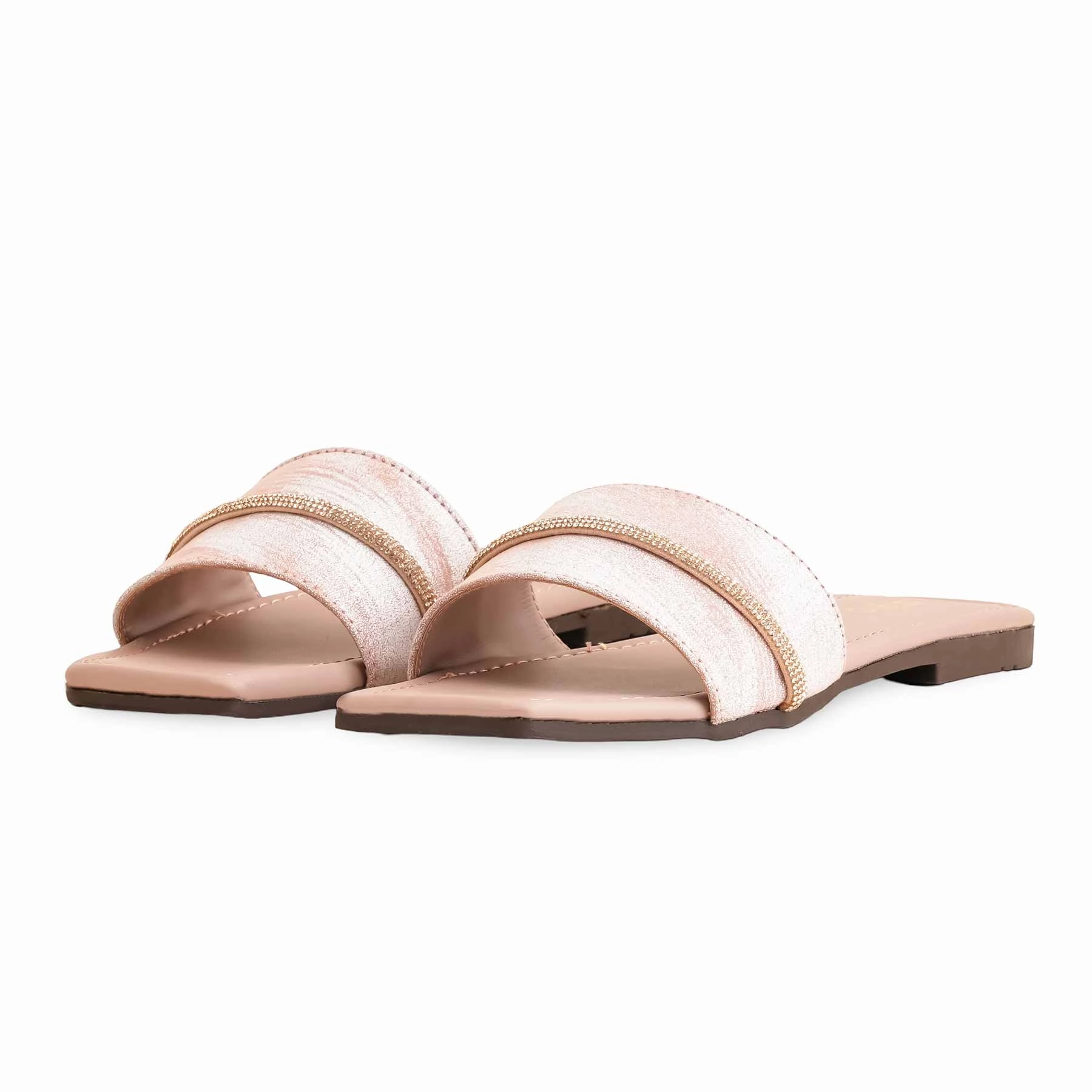 Pink Casual Slipper CL2027 Wearable Real Glass Slippers