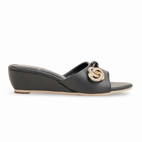Black Formal Women Slipper FR8283 Black Slides