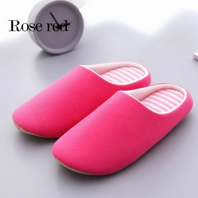 Slippers for Women Shoes Indoor House Plush Soft Cute Cotton Shoes Non-slip Floor Home Slippers Women Slides for Bedroom Shoes Flat Shoes With Heel