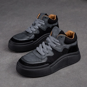 Casual Shoe Store Women Retro Patchwork Thick Soled Casual Shoes