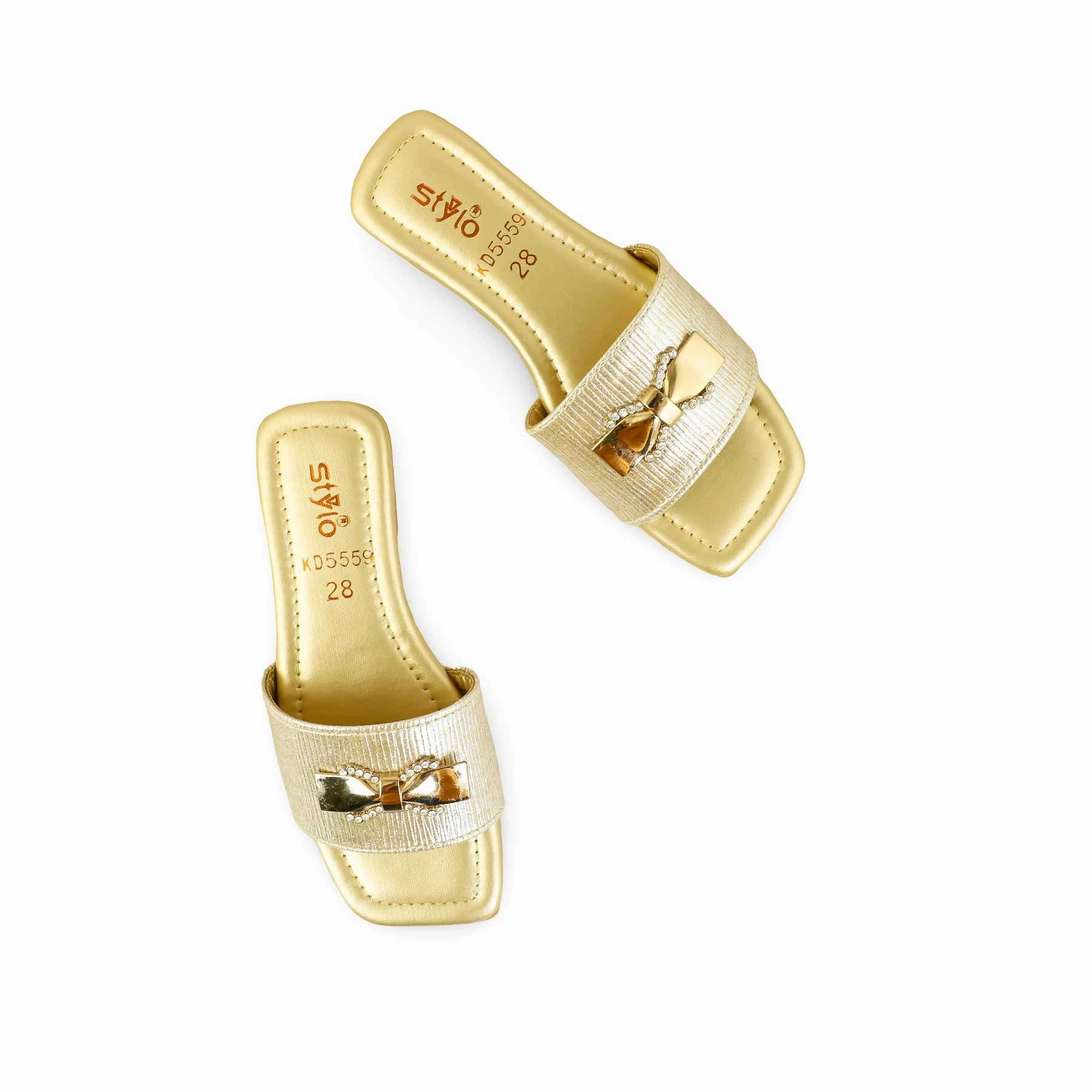 Wedding Slippers For Dancing Girls Golden Casual Slipper KD5559
