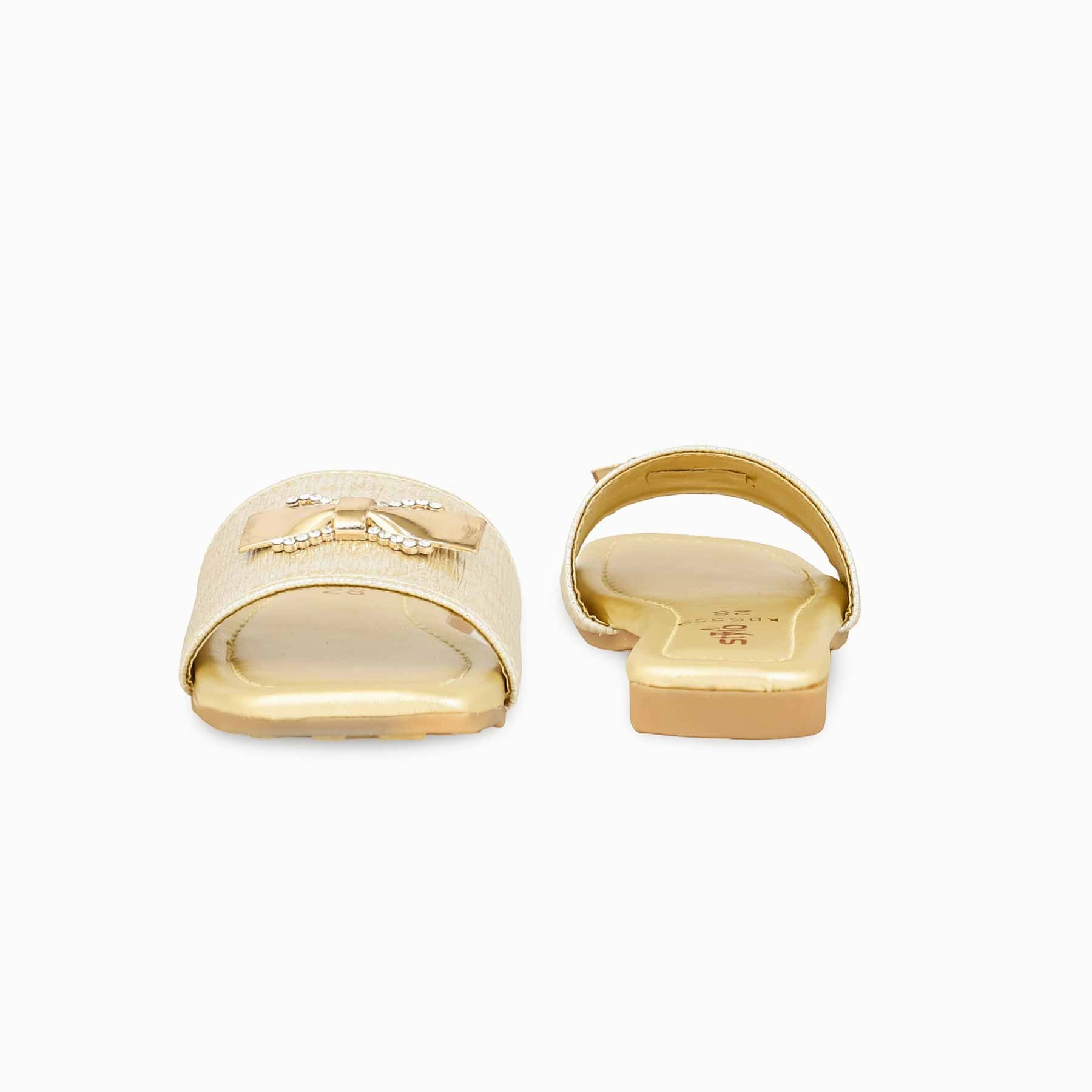 Girls Golden Casual Slipper KD5559 Frog Slippers