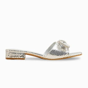 Silver Formal Slipper For Women FRS006 Rigorer Shark Slides