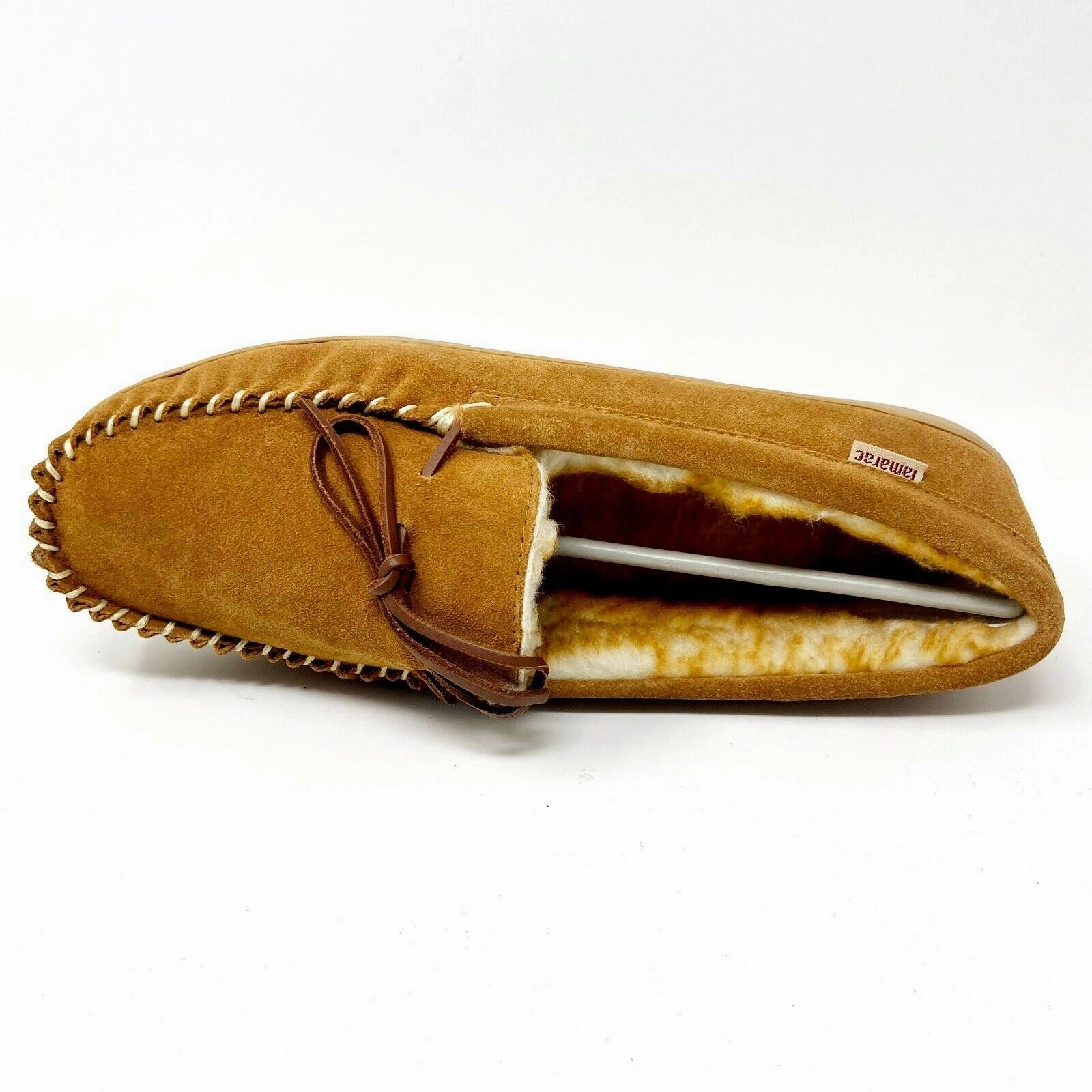 32 Degrees Slippers Tamarac Camper Tan Cowhide Mens Size 15 Wide Moccasin Comfort Slippers Shoes