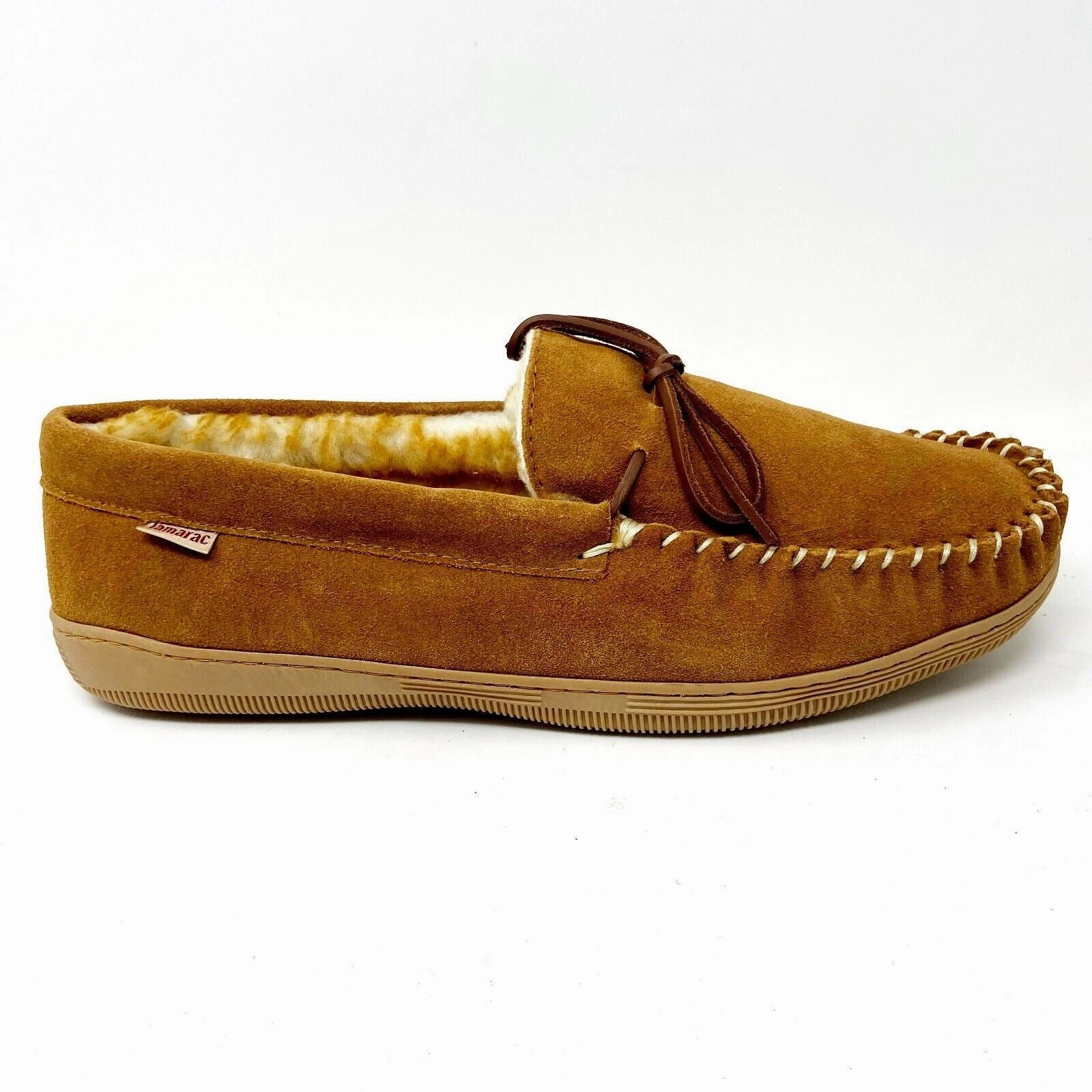 Uggs Slippers Tamarac Camper Tan Cowhide Mens Size 15 Wide Moccasin Comfort Slippers Shoes