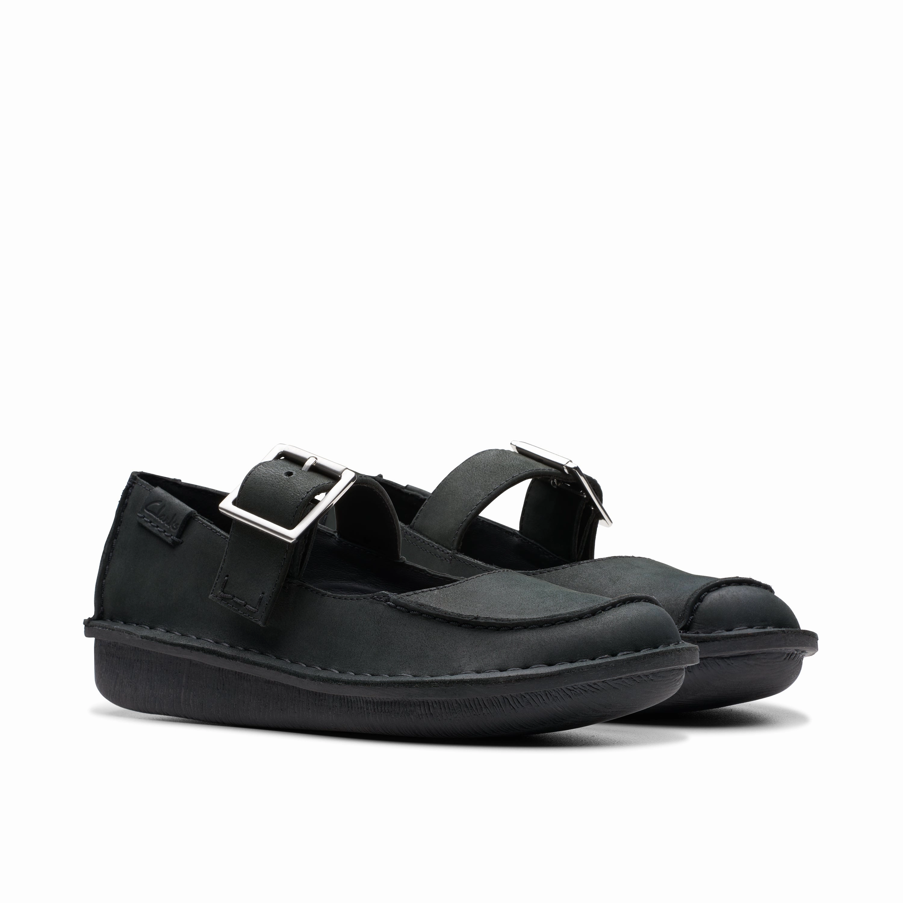 Originals Ozweego Tr Casual Shoes CLARKS | CASUAL SHOES | WOMEN | FUNNY BAR BLACK OILY LEATHER | BLACK