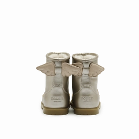 Cool Winter Boots Angela Boots | Wings | Off White Metallic Leather