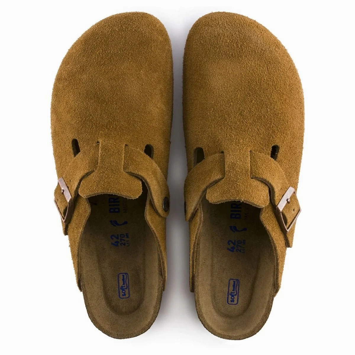 Birkenstock Men's Boston SOFT Footbed Mink Suede Best Spring Casual Shoes