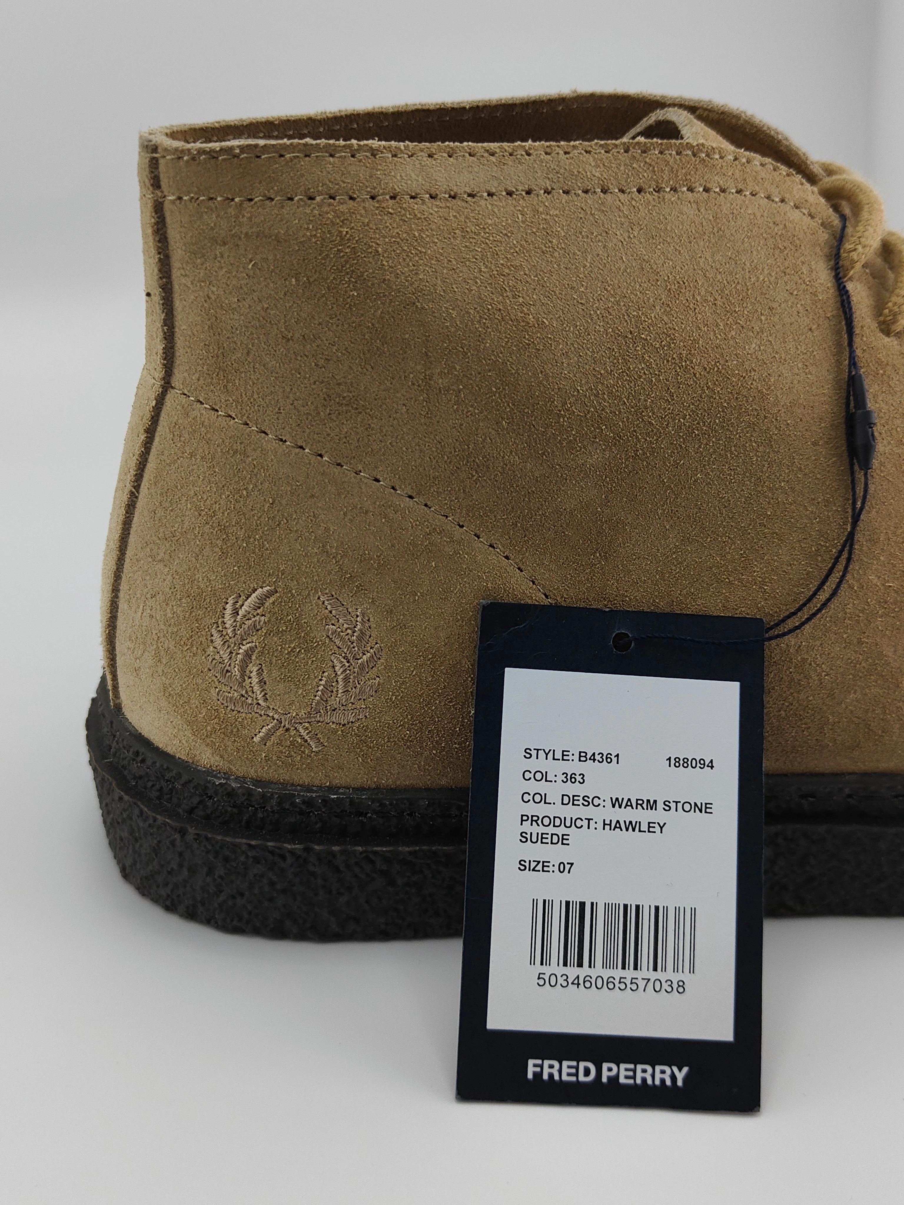 Men's Suede Leather Shoes Low Boots UK 7-EU 41 in Khaki Good Snow Boots