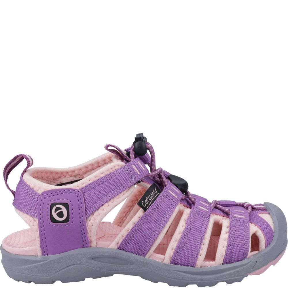 Best Rated Walking Tennis Junior Marshfield Recycled Sandals Purple/Pink