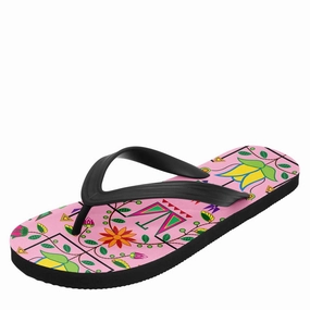 Grandpa Flip Flops Geometric Floral Summer Sunset Flip Flops