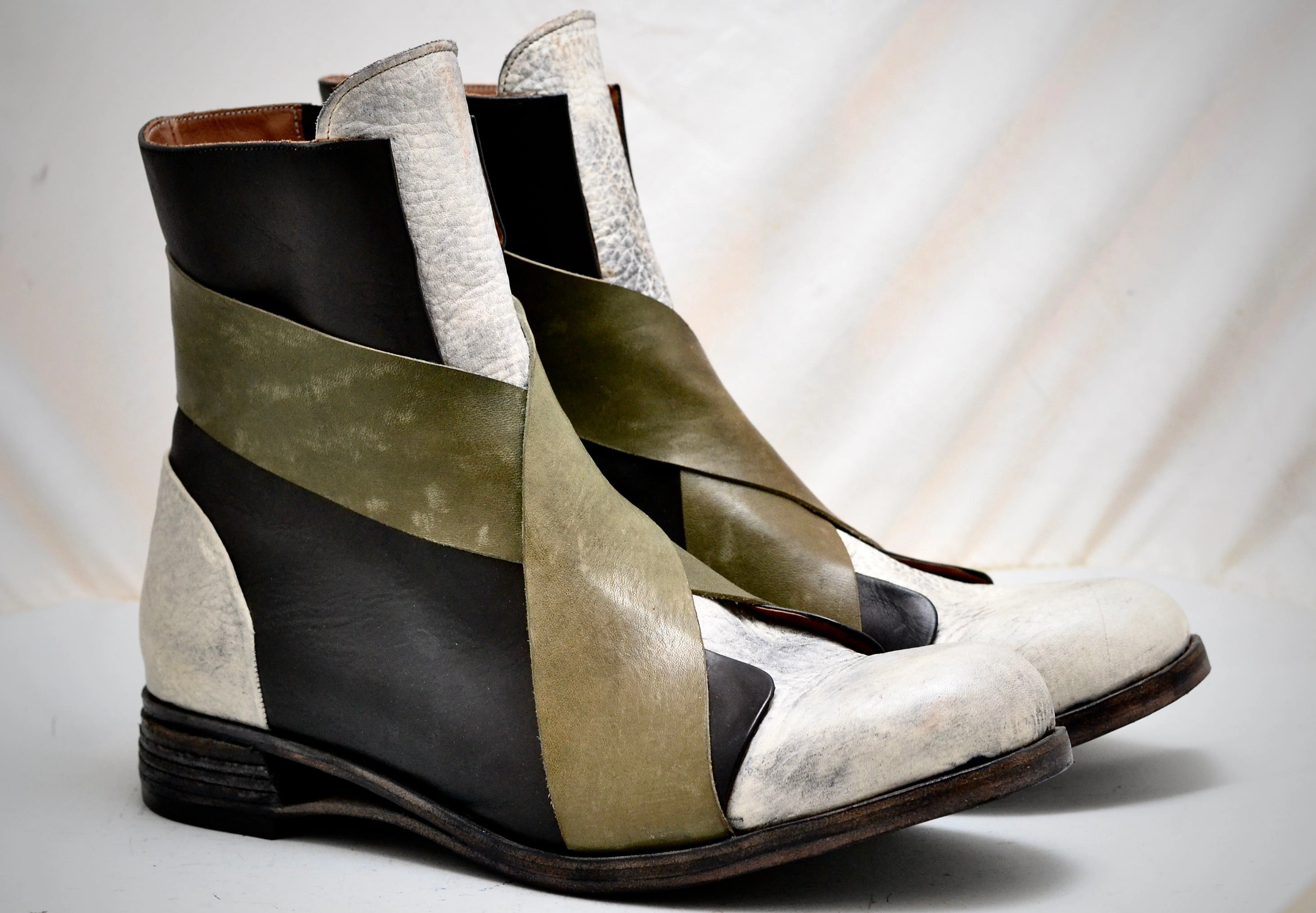 Sneaker boot  x black petrolio and grey | calf Steel Toe Snow Boots