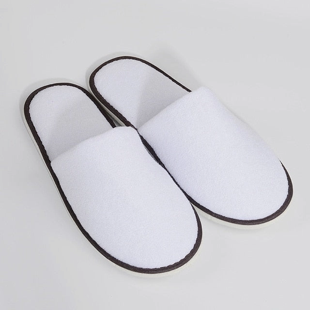 Slides Youth Hotel Travel Spa Disposable Slippers Men Women Fashion 1 Pair Solid Party Sanitary Home Guest Slippers Beauty Club Washable Shoe