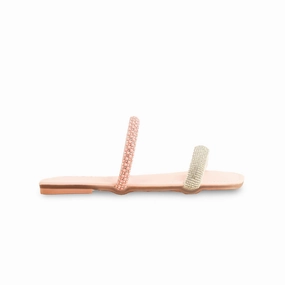 Girls Pink Formal Slipper KD5604 Slip On Slippers With Rubber Soles