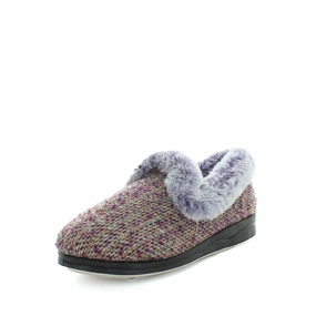 Spencers Slippers Panda Emille Women's Slippers - Purple Knit