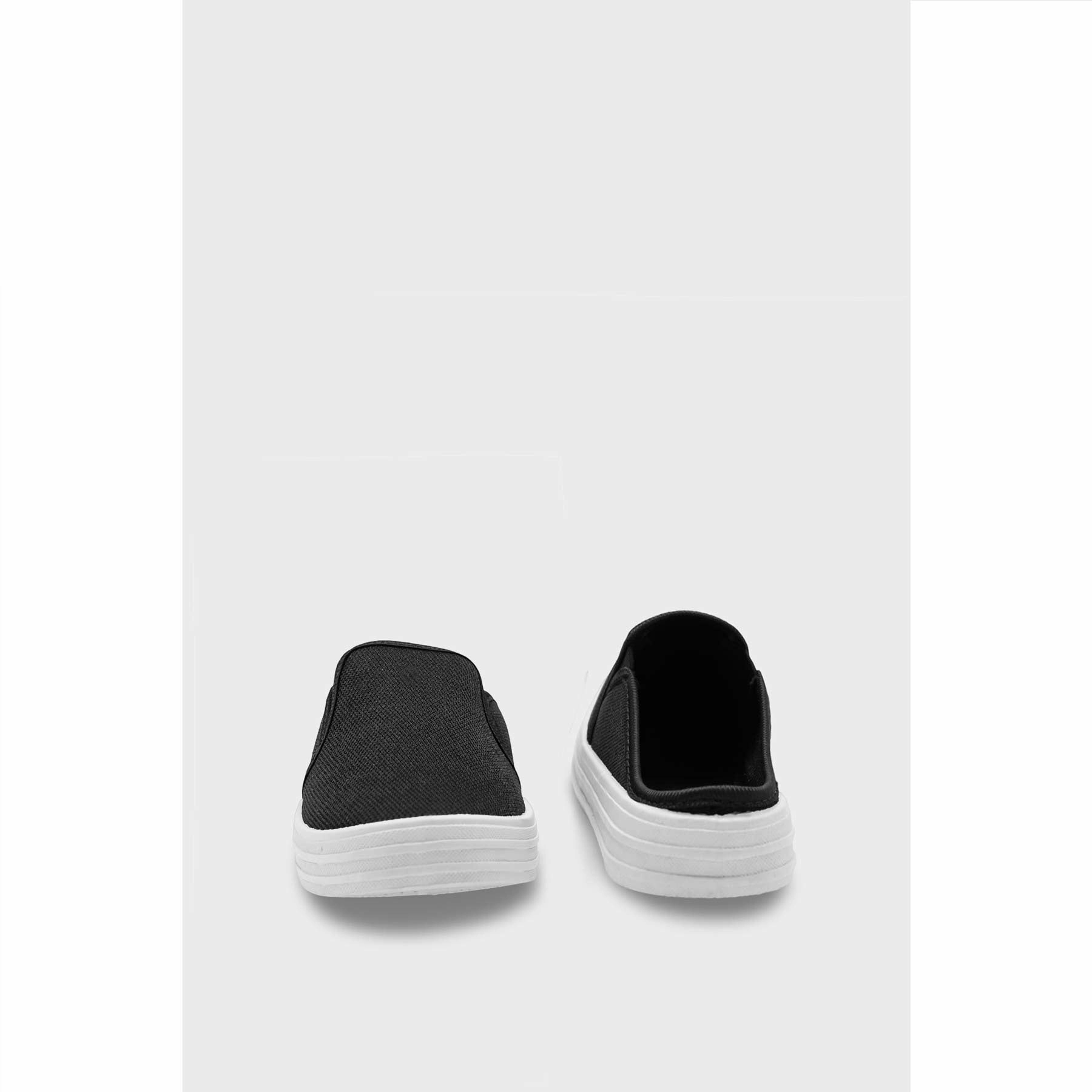 Classic Slip-on Checkerboard Shoe Black Canvas Slip Ons WN6200