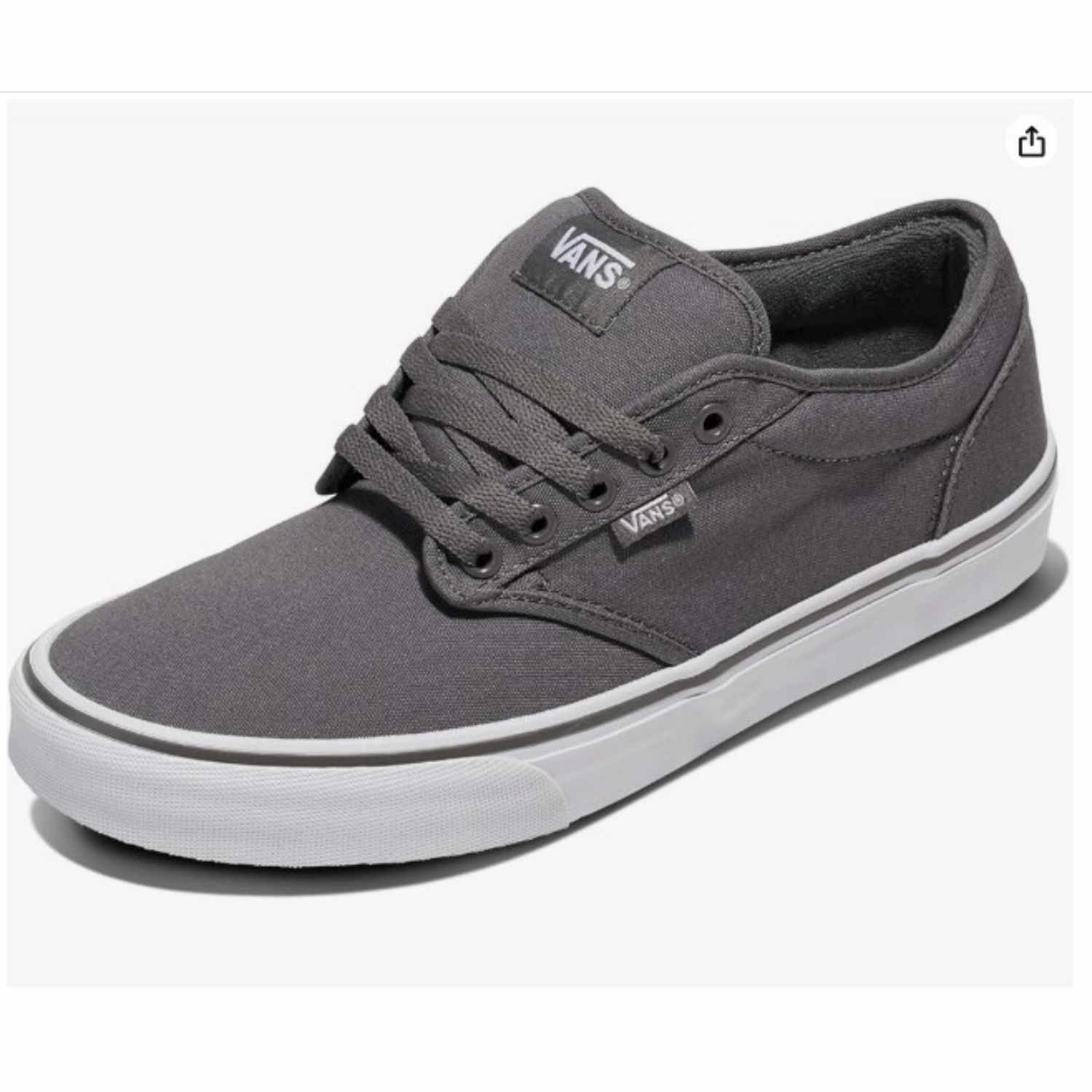 Vans Men's Atwood Canvas' Sneaker, Pewter Low Top Lace Up Casual Shoes