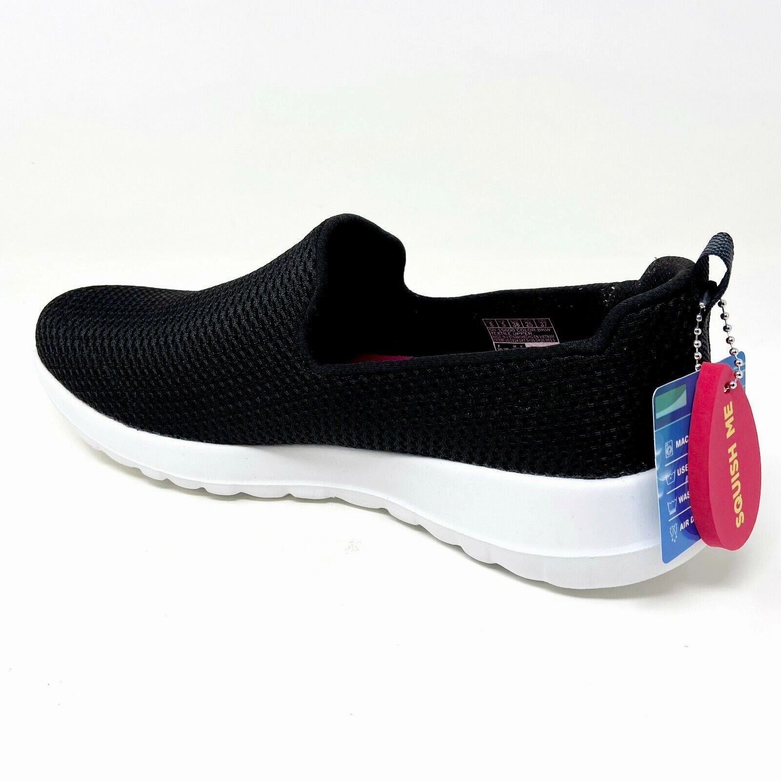 Skechers Go Walk Joy Black White Womens Wide Width Slip on Shoes Shoes For High Arches Walking