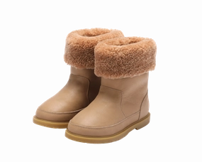 Nold Boots | Beige Leather Bates Boots