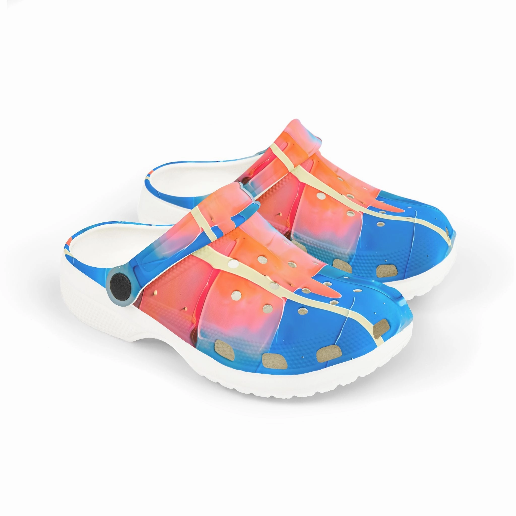 Vibrant Kids' EVA Foam Clogs, Fun Comfortable Footwear, Summer Play Shoes, Easy Slip-On Clogs, Colorful Beach Sandals, Playful Garden Shoes Wolf And Badger Slippers