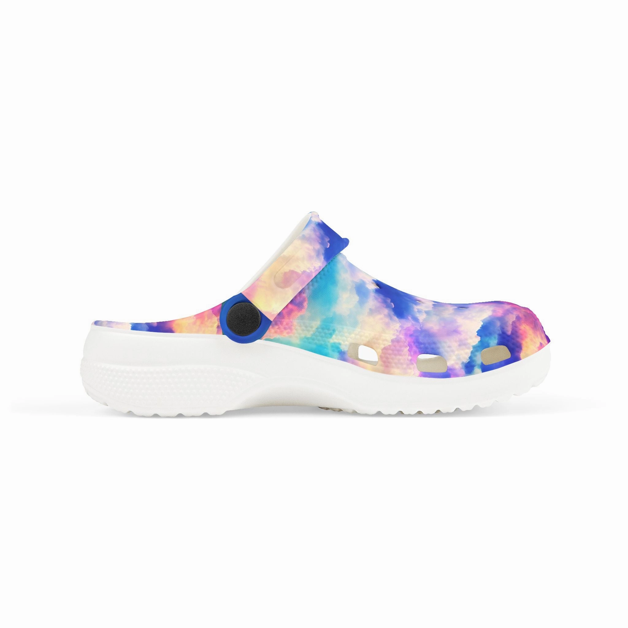 Fnaf Slippers Colorful Kid's EVA Foam Clogs - Tie-Dye Waterproof Slip-Ons for Play, Summer, Parks, Beach, Joyful Footwear